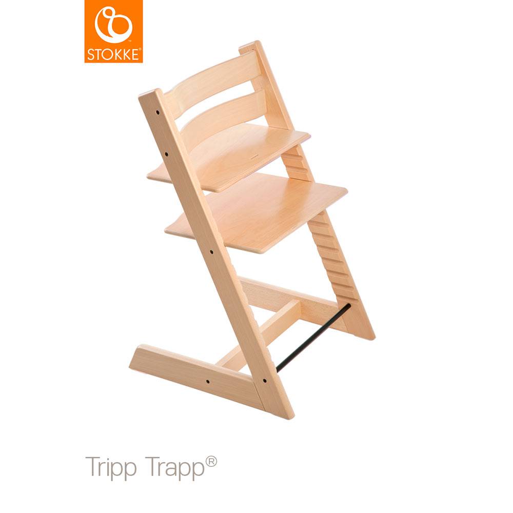 Stokke - Silla alta Tripp Trapp, natural, ajustable, convertible para niños  y adultos, incluye juego de bebé con arnés extraíble para edades de 6 a 36