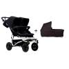 Cochecito Gemelar Duet 3.0 de Mountain Buggy con 1 capazo black