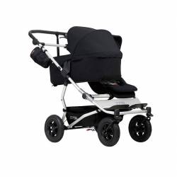 Cochecito Gemelar Duet 3.0 de Mountain Buggy con 1 capazo black