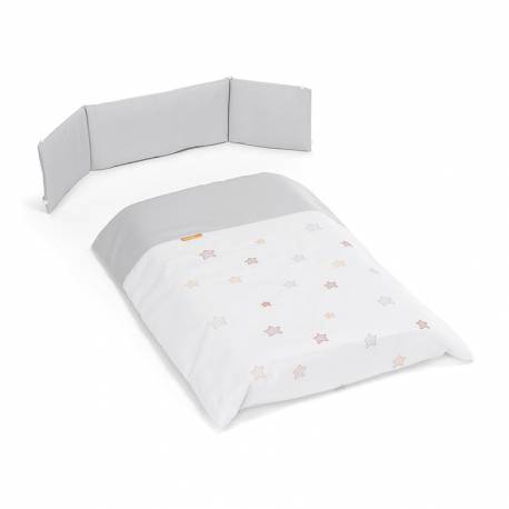 Capa e protetor de edredom para Doco Sleeping star cinza