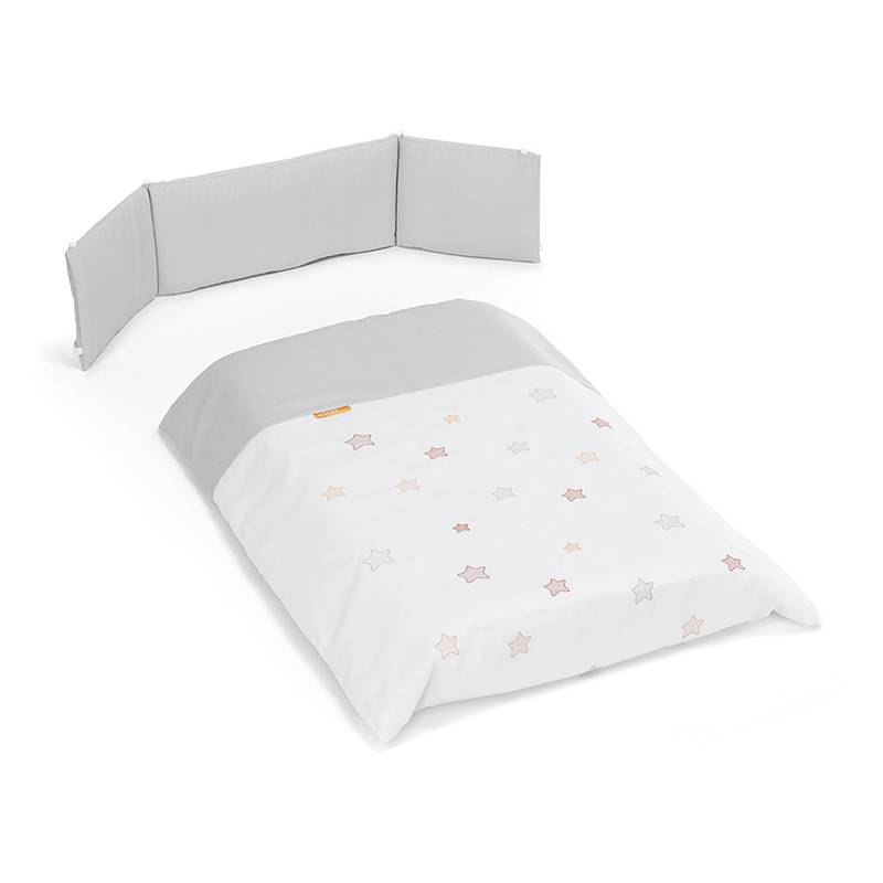 Capa e protetor de edredom para Doco Sleeping star cinza