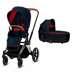 Priam Special Edition CYBEX carrinho de 2 peças Ferrari Victory Preto marrom cromado