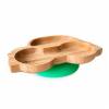 Plato de Bambú Ecológico Coche de Eco Rascals verde
