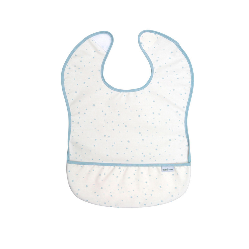 Babero Plastificado Cuadrado Astra Celeste/Estrella 28X36 Cm
