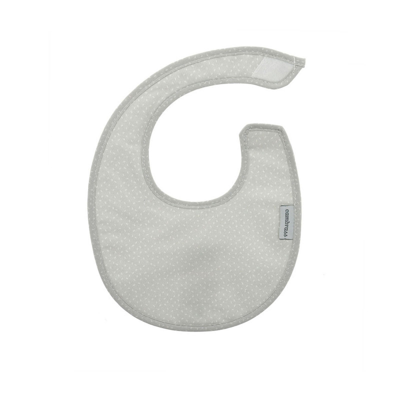 Bib redondo Velcro Cinzento/chuva 16X19 cm