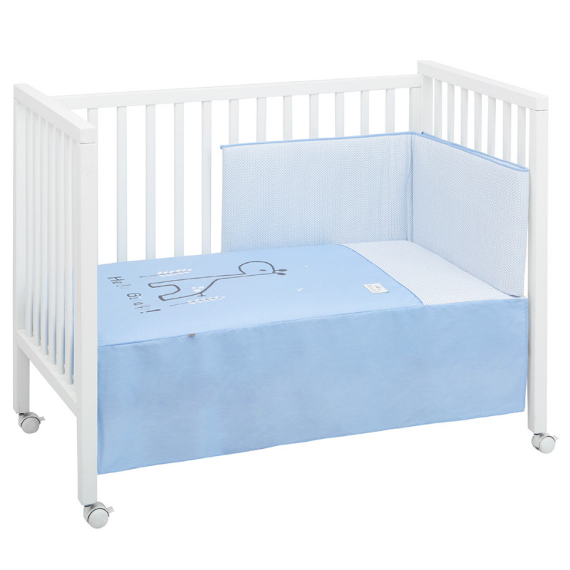 Conjunto de 2 peças colcha I-V. Berço 60 Be Giraffe Blue 60X120 cm