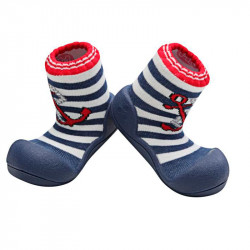 Sapato ergonômico para bebê azul marinho da Attipas