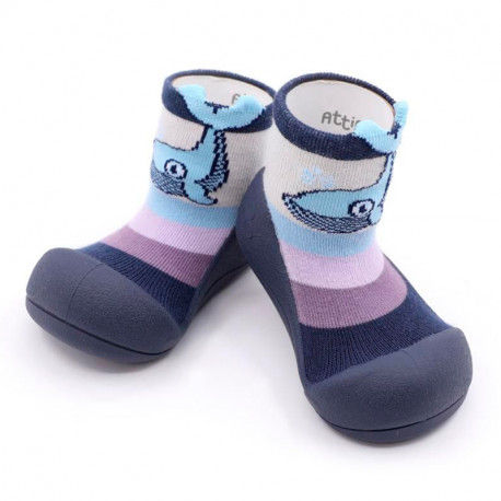 Sapatos de bebê Attipas Azul Baleia