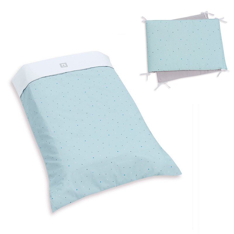Set Nórdico y Protector de Cuna Alondra 60 x 120 cm 055 mint