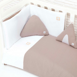 Set Nórdico y Protector de Cuna Alondra 60 x 120 cm 153 arena