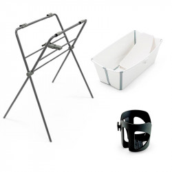 Pack Stokke Bañera Flexi Bath y Patas blanco completo