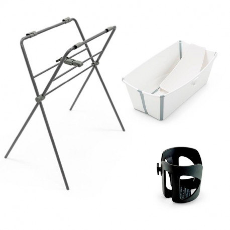 Pack Stokke Bañera Flexi Bath y Patas blanco completo