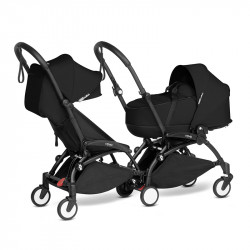 BABYZEN YOYO Cochecito Doble Pack 6+ y Bassinet negro black