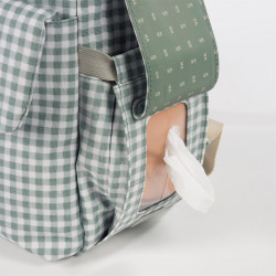 Mochila Maternal Walking Mum I Love Vichy verde