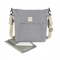 Bolsa Canastilla Walking Mum I Love Vichy negro