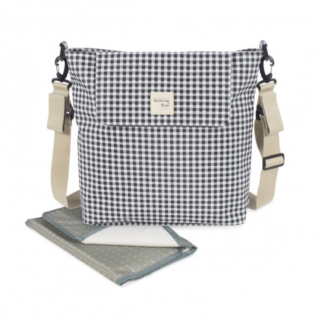 Bolsa Canastilla Walking Mum I Love Vichy negro
