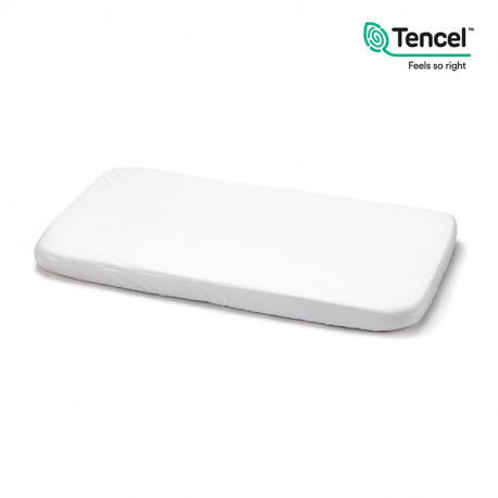 Cambrass Tencel Folha Encaixada Mini Berço 50 x 82 x 10 cm branco