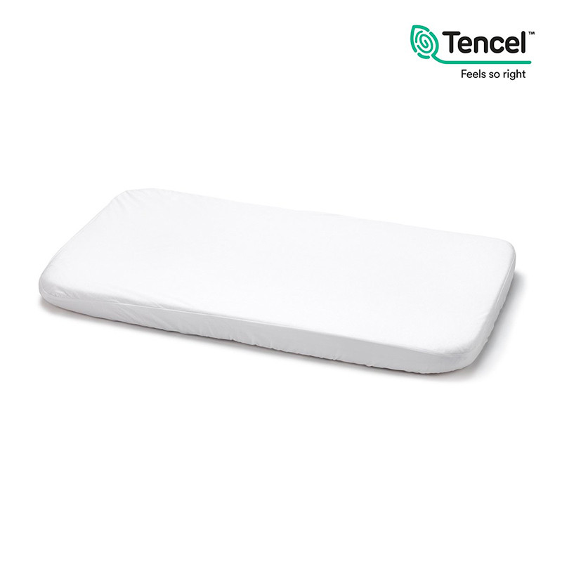 Cambrass Tencel Folha Encaixada Mini Berço 50 x 82 x 10 cm branco