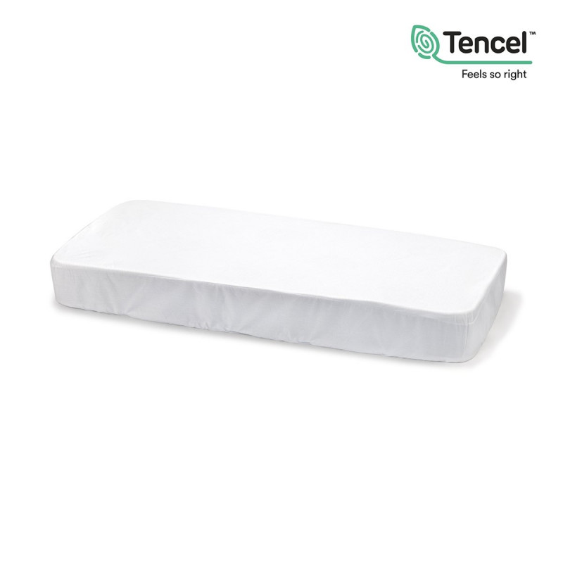Cambrass Tencel Folha Encaixada Mini Berço 50 x 82 x 10 cm branco