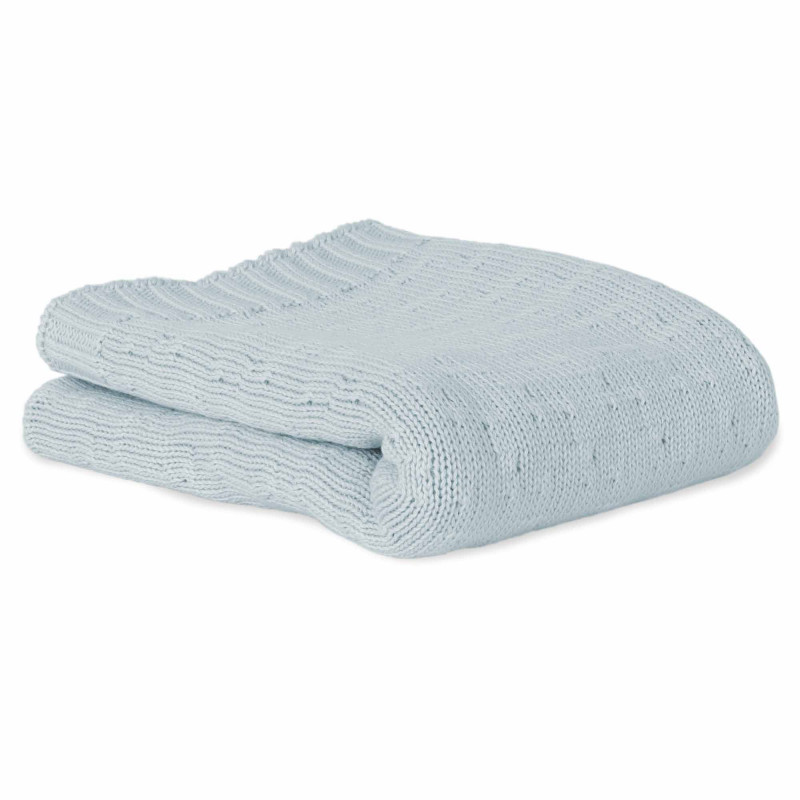 Manta de Tricot Algodón Orgánico Granny Bonjourbébé 70x90 cm natural
