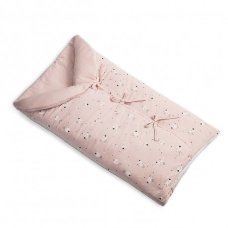 Saco de carrinho rosa Sonpetit coelho