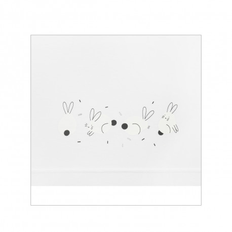 Folhas de 3 peças Sonpetit coelho branco 60 cm