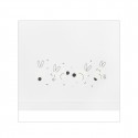 Folhas de 3 peças Sonpetit coelho branco 60 cm