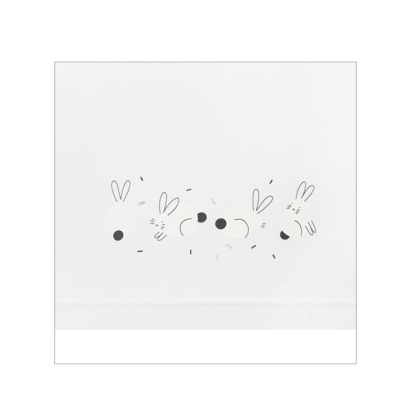 Folhas de 3 peças Sonpetit coelho branco 60 cm