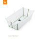 Bañera Stokke Flexi Bath XL transparente verde