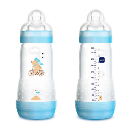 Mam Frasco Anti-Cólico 320 ml azul Mam Frasco Anti-Cólico 320 ml azul