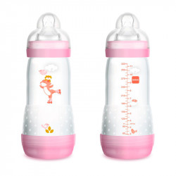 Biberón Anticólico Mam 320 ml rosa