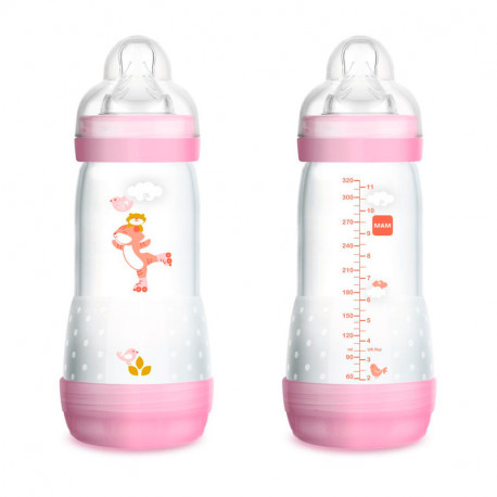 Biberón Anticólico Mam 320 ml rosa