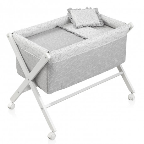 Minicuna Tijera Madera Liberty /Bco 55X87X74 Cm