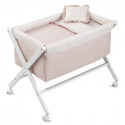 Mini Berço Liberty Tesoura de Madeira Rosa/BCO 55X87X74 cm