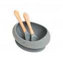 Vajilla 3 Piezas de Silicona Olmitos gris