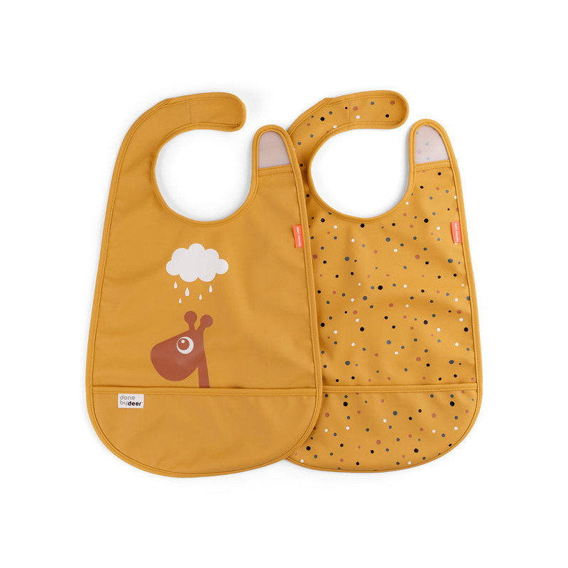 Velcro babador DONE BY DEER Raffi 2 pcs