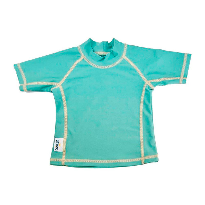 Camiseta de Protección Solar Manga Corta BtBox Lunares Verde