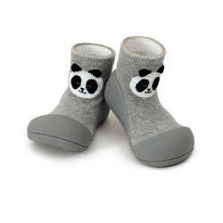 Sapatos de Bebê Attipas Panda Cinza