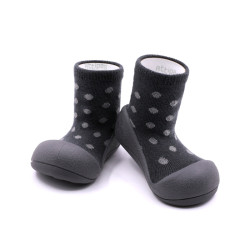 Sapatos de bebê Attipas Dot Dot Charcoal Grey