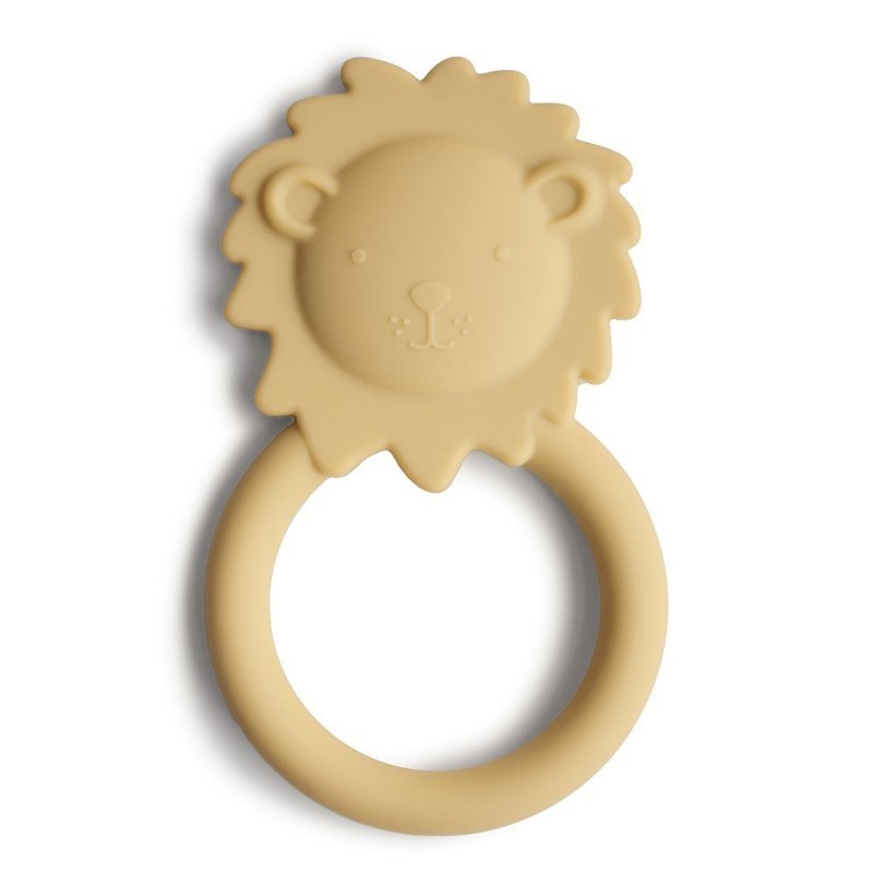 Mordedor Silicona Mushie Lion Soft Yellow 11.8X7.2X1 Cm