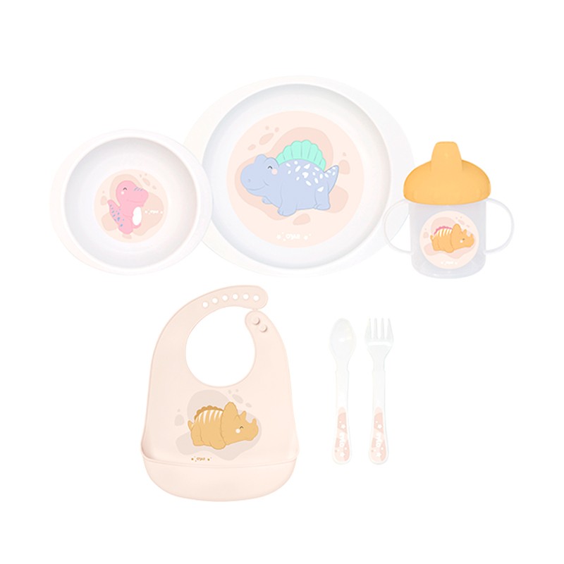Saro Dinos Feliz 6 Peça Baby Dinnerware