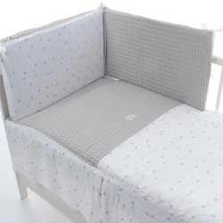 Colcha y Protector de Cuna 60 Uzturre Clea gris