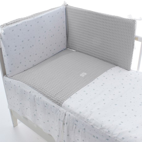 Colcha y Protector de Cuna 60 Uzturre Clea gris