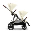 Cochecito Cybex e Gazelle S para Hermanos seashell beige