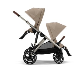 Carrinho CYBEX Gazelle S para Brothers bege amêndoa