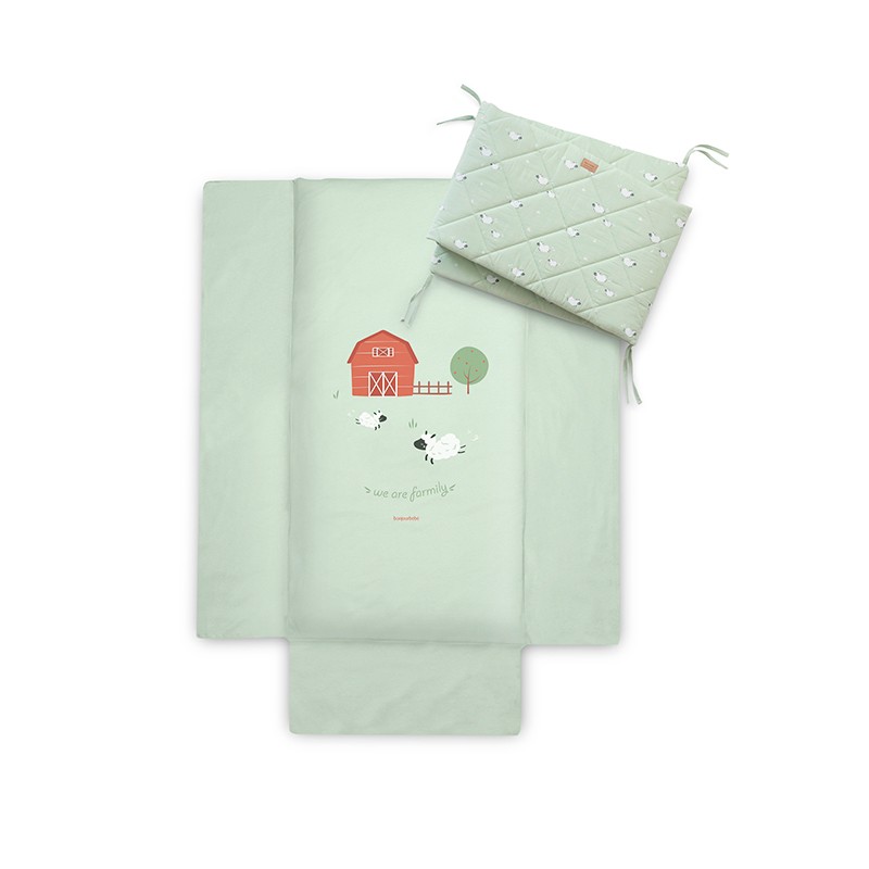 Bonjourbebe Funny Farm Pack Colcha e Protetor para Berço