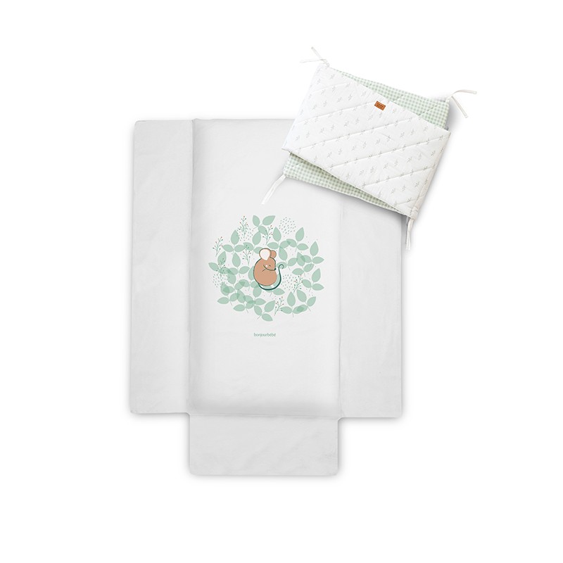 Bonjourbebe Spring Cottage Pack Colcha y Protector para Cuna