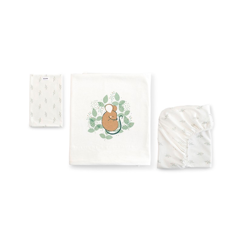 Conjunto de Lençóis Mini Berço Bonjourbebe Spring Cottage 3p