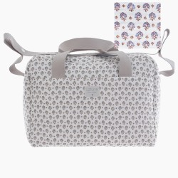 Bolso Maternal Uzturre Flora azul