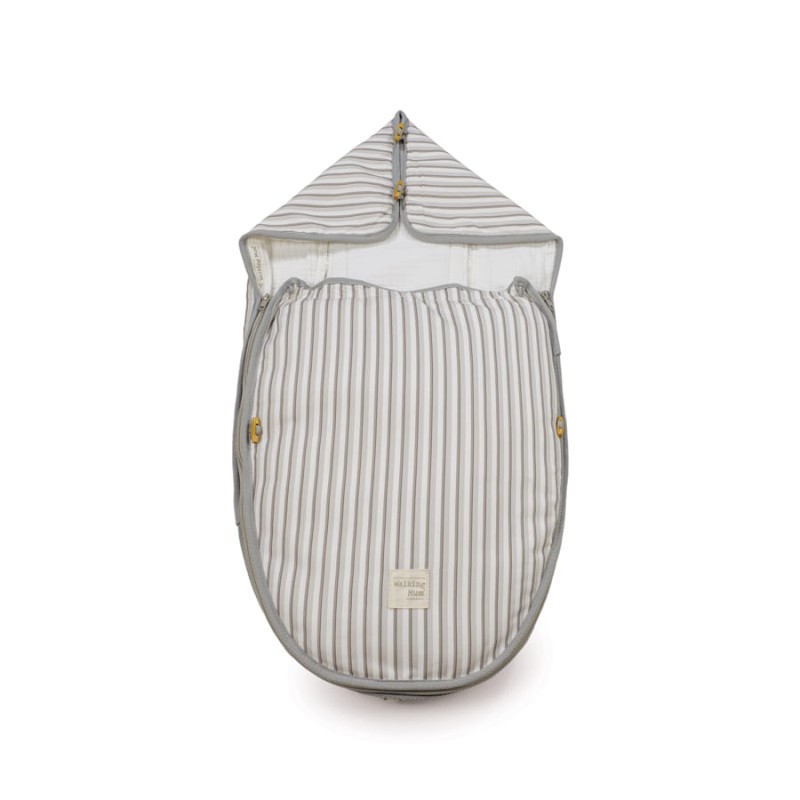 Bolsa Walking Mum Botton Stripes 2 em 1 Mid-Season